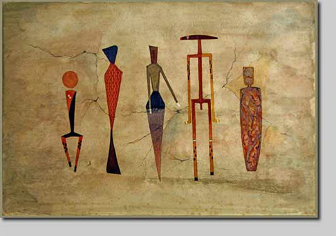 david l. nelson, giclee, cave painting, ancient art print, watercolor